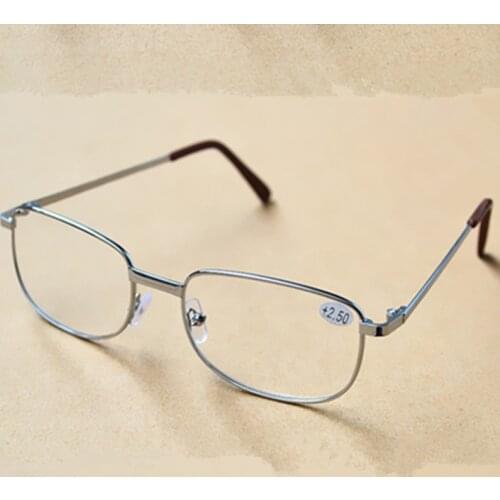 2021 New 1PC Men Women Reading Glasses Full Alloy Frame Resin Lens Comfy Light Clear Presbyopia Glasses +1.0 1.5 2.0 2.5 3.0