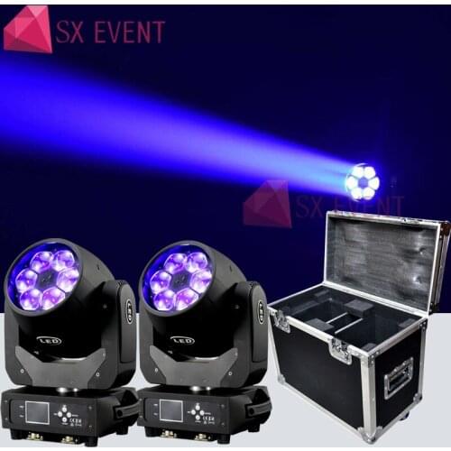 Original 6x40 W Bee Eyes Moving Head Light RGBW 4in1 LED Wash Zoom Moving Head DMX Stage Light para DJ Disco Nightclub 2PCS/lot