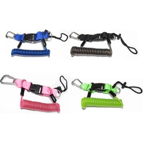 Underwater Diving Scuba Snappy Coil Camera Light Torch Lanyard Clip Buckle Strap M5TC