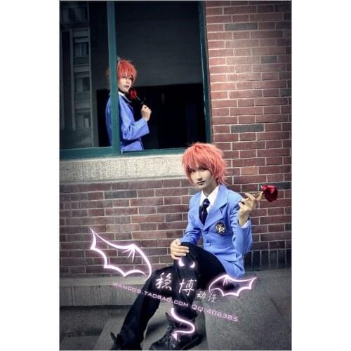 Full Set Ouran High School Host Club School Uniform Jacket +Tie+t-shirt+pant Cosplay Costume Haruhi Kyoya Hikaru Takashi