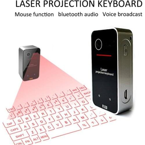 POHIKS 1pc Portable Virtual Laser Keyboard Wireless Projector Keyboards With USB Cable For Smartphone PC Tablet Laptop