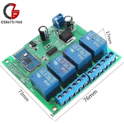 12V 4 CH Bluetooth Relay Module Remote Switch for Android Mobile DIY DC