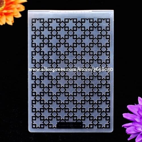 Lattice Plastic Embossing Folder For Scrapbook DIY Album Card Tool Plastic Template 10.6x15cm 8071139