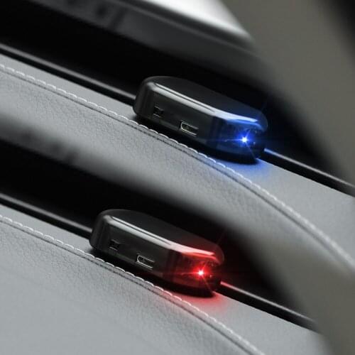 Solar USB Power Alarm Light Anti-Theft Warning for solaris 2017 suzuki sx4 nissan x-trail t31 ford focus honda civic 2006-2011