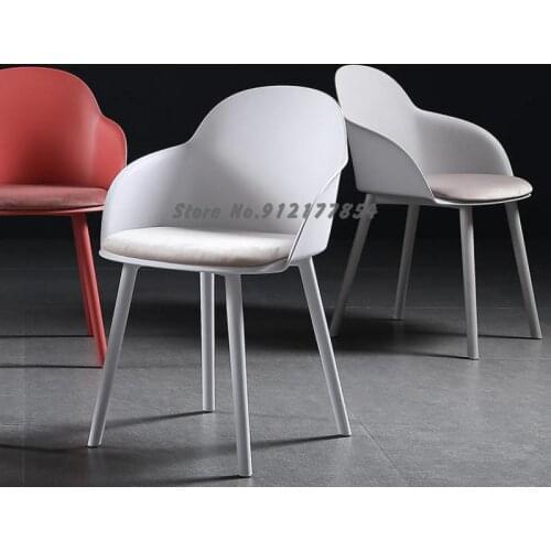 Nordic dining chair simple household plastic net red chair stool backrest desk with dining table chair ins makeup chair
