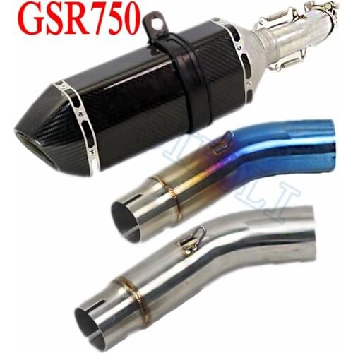 GSR750 Motorcycle Exhaust Link Pipe Stainless Steel Connect Pipe Middle Pipe For SUZUKI GSR 750 Slip-on Tube AK185