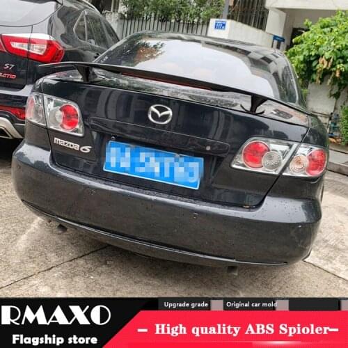 For Mazda 6 Spoiler 2015-2019 Mazda 6 NF High Quality Spoiler ABS Material Car Rear Wing Primer Color Rear Spoiler