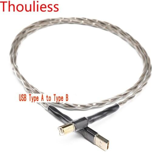 Thouliess TOP-HIFI Odin Interconnect USB A-B Audio Cable Gold Plated USB Type A to Type B Audio Digital Cable