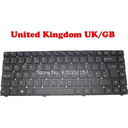 UK NE Keyboard For CLEVO W945AU W945LU MP-12R76GB-4302 6-80-W9400-190-1 MP-12R76DK-430 MP-12R76DK-4302 6-80-W9400-030-1 NO Frame