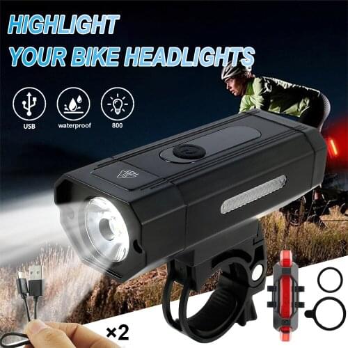 Bike Light Rainproof USB Rechargeable LED 2500mAh MTB Front Lamp Headlight Aluminum Ultralight Flashlight Bicycle Light