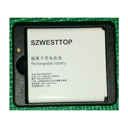 SZWESTTOP AB2400AWMC battery+desktop For philips W732 W6500 W832 cellphone charger for XENIUM CTW6500 CTW732 CTW832 smart phone