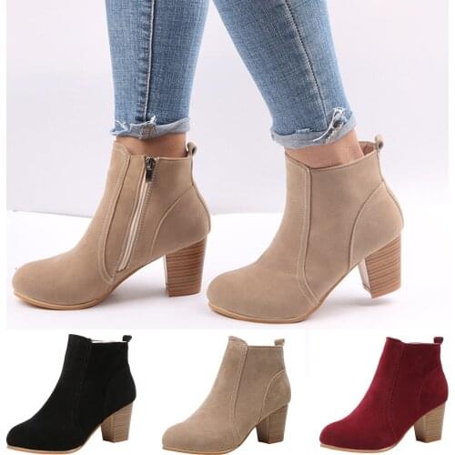 Womens New Vintage Shoes Printed Round Toe Zipper Zip Up Short Naked Boots Shoes High Quality Simple Casual Boots Free Shipping