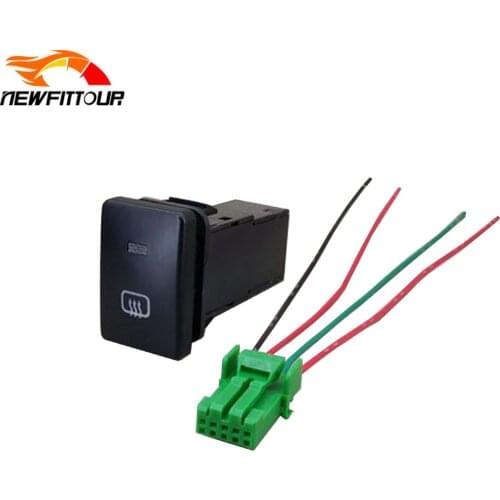 1pcs Car Heating up switch Button With Connection Wire Fit For Toyota PRADO 2010-2019 Car Accessories