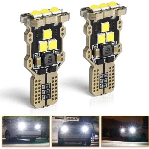 2PCS T15 W16W LED Bulb 3030 9SMD Canbus Error Free Reverse Light Auto Signal Lamp Tail Lamp PC Super Bright White 6000K 12V