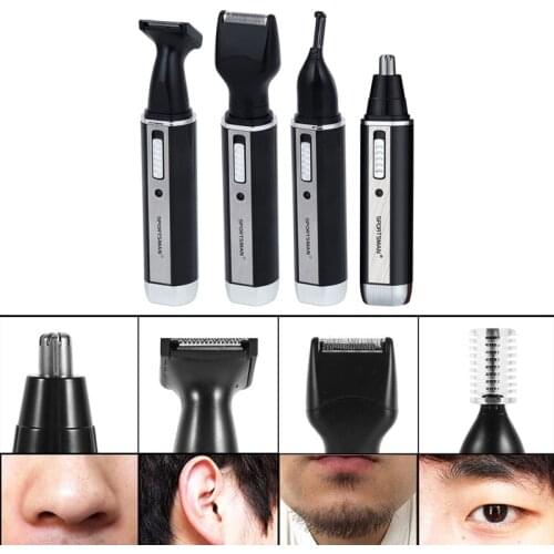 4 In 1 Rechargeable Electronic Ear Nose Hair Trimmer Kits Washable Fast shaving Precision Trimmer Man Eyebrows Beard Cut Tools