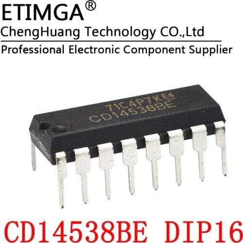 5PCS/LOT CD14538BE DIP-16 Compatible with HEF4538BP Logic Circuit