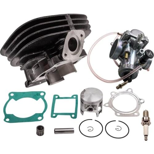 5VM-14101-00-00 Cylinder Top End Piston Rings Gasket w/ Carburetor Set For Yamaha YFS200 Blaster 200 1988-2006