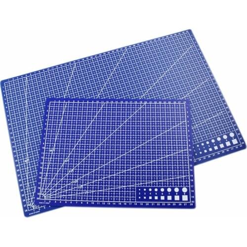 A4/A3 PVC Cutting Mat DIY Knife Engraving Leather Cutting Board Single Side Handmade Workbench Patchwork Cut Pad Board Blue