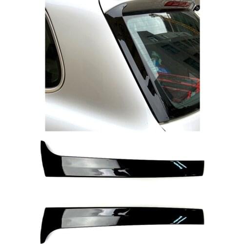 2Pcs Gloss Black Rear Side Wing Roof Spoiler Cover Stickers Trim For Touareg 2011-2017 Car Accessories