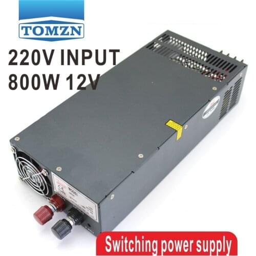 800W 0V TO 12V adjustable 66A 220V Single Output Switching power supply PSU AC to DC