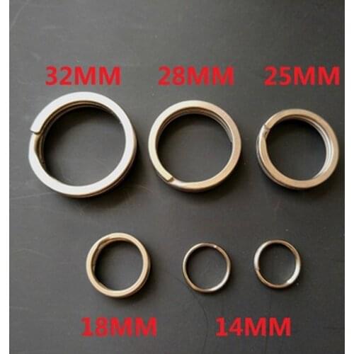 10PCS 100% TC4 Titanium Alloy Key Chain Outdoor Portable Keyring Buckle Key Ring Circle EDC Camping Accessories CNC FW136