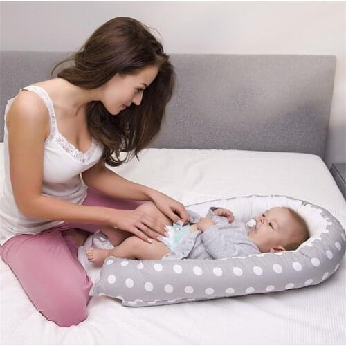 Baby Nest Bed Crib Portable Removable And Washable Crib Travel Bed For Children Infant Kids Cotton Cradle For Newborn Bumper