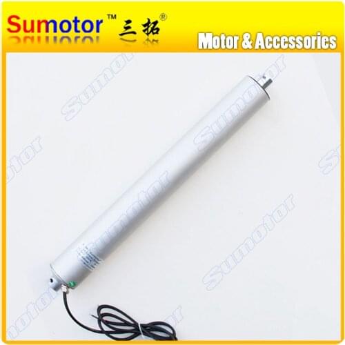 IX300 Stroke 300mm 12 inch OD 45mm DC 24V 15mm/s 90Kg Electric Linear Actuator Thin Tubular Motor Pusher windows door medical