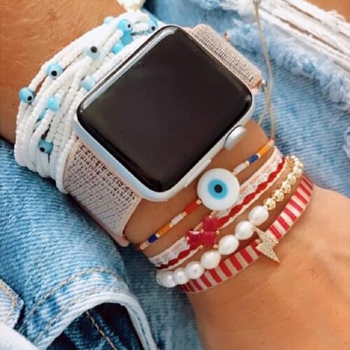 Go2Boho Evil Eye Bracelet For Women Bohemian Jewellery Freshwater Pearl Pulsera Girl Jewelry Adjustable Beaded Bracelets
