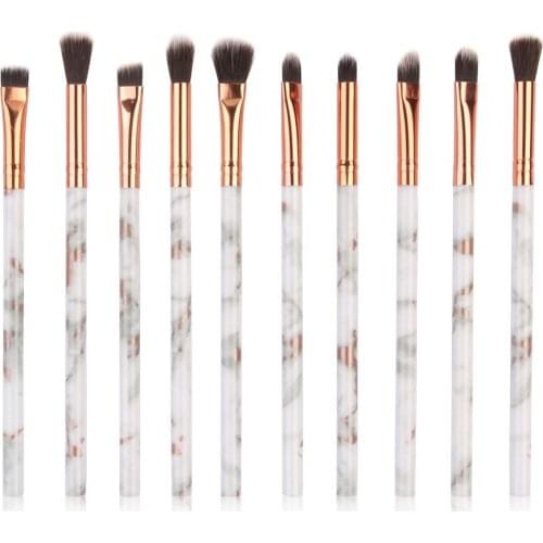 10pcs Marble Patten Makeup Brush for Cosmetic Powder Foundation Eyeshadow Lip Make up Brushes Set Beauty Tool maquiagem