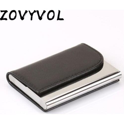 ZOVYVOL Big Capacity Business ID Credit Card Holder Name Card Wallet 2021 The New Bank Card Package Solid Steel Card Box Case