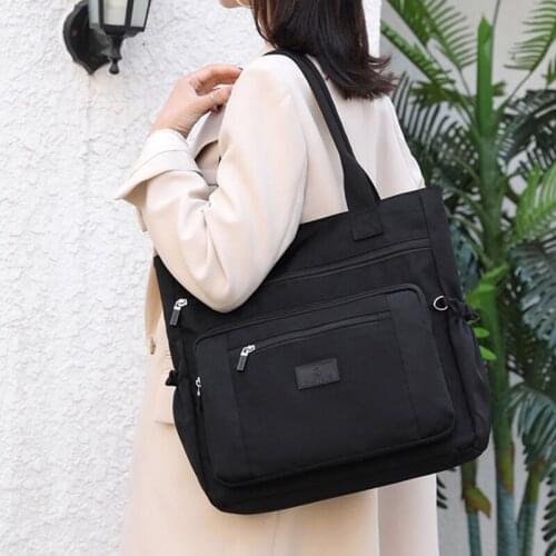 Fashion Nylon Tote Bag for Women Travel Waterproof Shoulder Bag Large Capacity Shopping Totes Outdoors Lady Handbag Mommy Bag