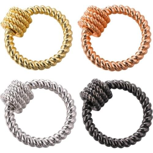 New Wholesale round carabiner DIY Jewelry Making Accessories Supplies Metal Screw Sprial Clasps For Handmade Necklace For women