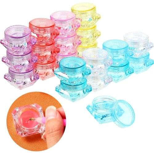 21 Pieces Diamond Painting Glue Clay Wax Holder Containers Organizer Storage Boxes for Diamond Painting Tools Jars