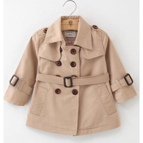 Dulce Amor Baby Kids Trench Coat Children Fall Thin Style Jacket Windbreaker Baby Boy Girl Overcoat Outerwear Toddler Jacket