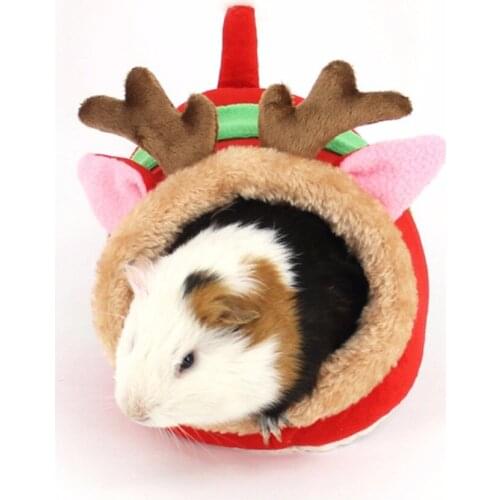 S L Size Giraffe Pig Elk Shape Small Pet House Soft Fleece Rabbit Hamster Sleeping Bed Bag Winter Warm Puppy Dog Cat Animal Cage