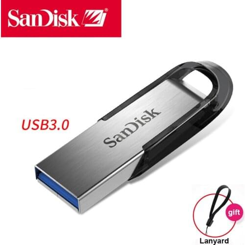 Sandisk 100% USB flash 16GB 32GB 64GB 128GB 256GB Genuine Ultra Flair USB 3.0 metal DJ OTG Type C DIY Logo Disk On key Pendrive