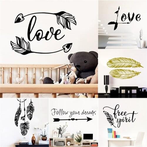 Nordic style arrow Love Wall Sticker Home Decor Modern Decoration Decor Living Room Bedroom Removable Wall decor decals