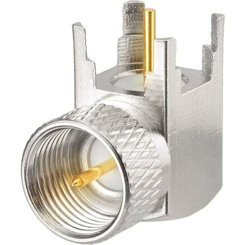 Superbat 10pcs 75 Ohm Connector F Thru Hole Plug Right Angle PCB Mount