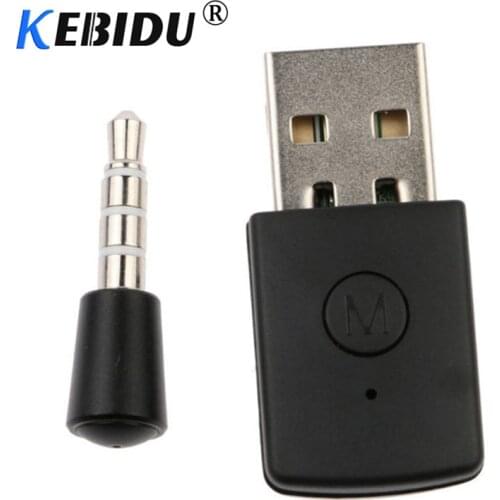 Kebidumei 3.5mm Bluetooth 4.0 EDR USB Bluetooth Dongle USB Adapter for PS4 Stable Performance Bluetooth Headphones