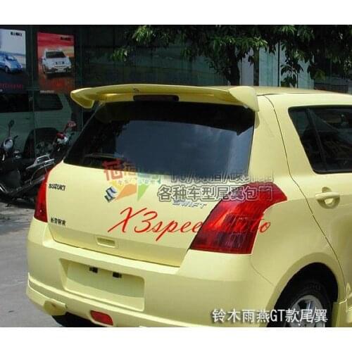 High Quality Primer Unpainted ABS Racing Sytle SPoiler For Suzuk Swift 2004-2010