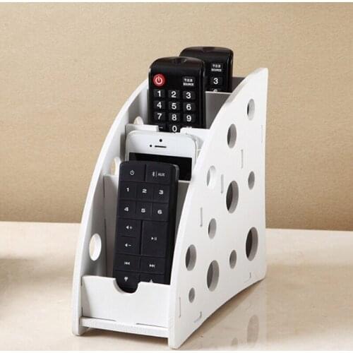 Storage Box Eco-friendly Plastic Wood TV Air Conditioner Remote Control Holder Home Office Sundries Storage Case Desk Organizer