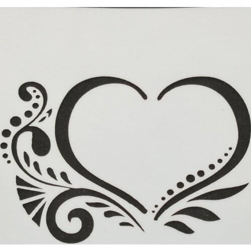 13*13 New heart Plastic Layering Stencils for DIY Scrapbooking/photo album Decorative Embossing DIY Paper Cards Crafts