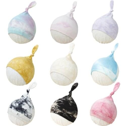 2021 Cute Baby Beanie Knot Hat Newborn Hat Boys Girls Cotton Baby Cap Adjustable Cap for Baby 0-12 Months
