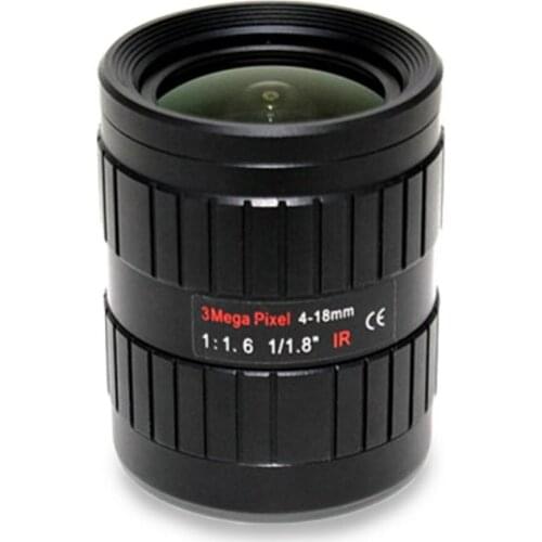 3 million HD machine vision industrial lens C-mount 4-18mm3mp1/1.8-inch zoom C-mount lens