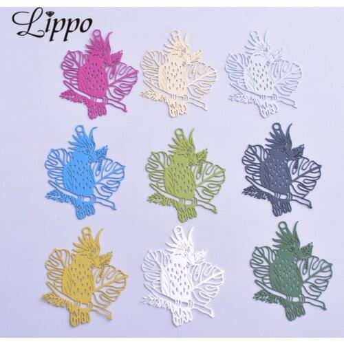 50pcs AB6213 28*29mm Parrot Charms animal Birds Pendant Hanging Jewelry Decoration