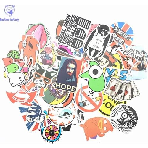 50pcs/lot cool girl deadpool single eye refrigerator skateboard trolley case decals backpack Tables waterproof PVC sticker