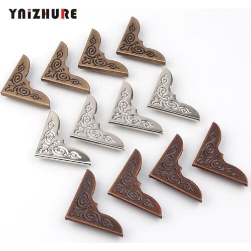 8PCS Bronze/Silver/Red option Book Scrapbooking Albums Menus Folders Corner Protectors Scrapbooking Menus Books Pattern Carved