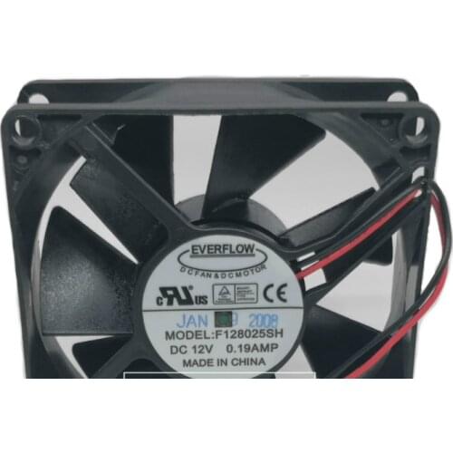 Brand new 8025 F128025SH 8cm cooling fan 12V 0.19A 2wires