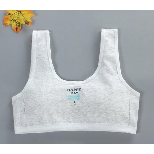 Girls bra development period vest type pure cotton double-padded cotton high school students sports underwear sport bra