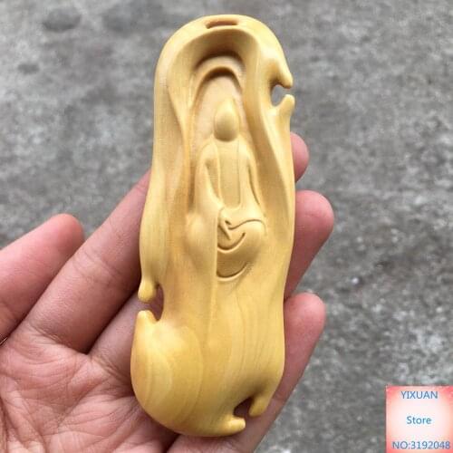 Wuxiangfo tallado de boj artesanía del hogar Decoración artículo jugando manejar